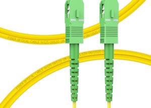 FIBER-SC-APC-3M Fiber Optic Cable 3m SC APC to SC APC SM LSZH  Fiber Optic Internet Cable 3 Meters, OS2 Single Mode Fiber Patch Cable, SC/APC to SC/APC-SM Simplex 9/125um LSZH Yellow OD 3.0mm