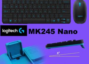 920-008200 Logitech MK245 Nano Wireless Keyboard Mouse Logitech MK245 Nano Wireless Keyboard and Mouse 2.4GHz Nano USB Receiver , Wireless Encryption  , Spill-proof , 1000DPI , Multimedia Function Key , Supports Windows  ChromeOs - Black
