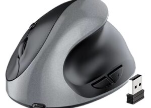 JEQANG-JW-582 Wireless Vertical Rechargeable Mouse JEQANG JW-582 Wireless Vertical Mouse , Rechargeable Ergonomic Mouse , Dual Mode Bluetooth 5.2 & 2.4G  , 3 Adjustable DPI 800/1200/1600 , Type C Interface , 6 Buttons - Sliver & Black 