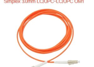 LC-LC-10M Fiber Optic Patch Cable 10M LC LC Simplex Fiber Optic Patch Cable, 10M LC-LC Simplex Fiber Cable 3.0mm OM1 Multimode - LC/UPC-LC/UPC 50/125um Fiber Optic Cable Cord - Orange