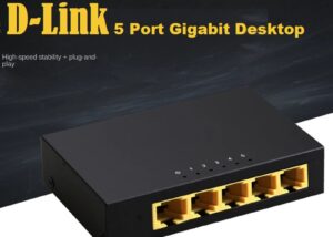 DGS-F105 5 Port Gigabit Unmanaged Metal Switch F105 D-Link Ethernet Switch, 5 Port Gigabit 10/100/1000 Mbps Unmanaged Metal Switch Desktop , Plug and Play , LEDs Lights Cables Diagnostics , Compact (DGS-F105), Black