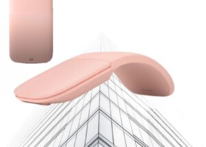 ELG-00027 Microsoft ARC Mouse Soft Pink Microsoft ARC Mouse – Soft Pink. Sleek, Ergonomic Design, Ultra Slim and Lightweight, Bluetooth Mouse for PC/Laptop, Desktop Works with Windows/Mac Computers