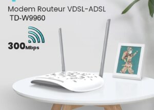 TD-W9950 300 Mbps Wireless VDSL ADSL Modem Router TP-Link 300 Mbps Wireless VDSL/ADSL Modem Router, Single-Band, Broadband Speed Up To 100 Mbps, Versatile Connectivity, 4x Fast Ports, TP-Link Tether App, Easy setup (TD-W9950)