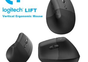 910-006485 Logitech Lift Vertical Wireless Mouse Logitech Lift Vertical Ergonomic Mouse, Wireless, Bluetooth or Logi Bolt USB receiver, Quiet clicks, 4 buttons, compatible with Windows / macOS / iPadOS , Laptop, PC - Graphite