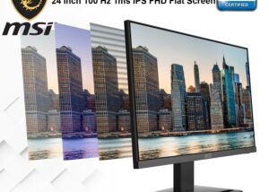 9S6-3PB5CH-038 MSI PRO MP243X 24 inch 100 Hz 1ms IPS FHD MSI PRO MP243X 24 inch 100 Hz 1ms IPS FHD Flat Screen , Blue Light Reduction, 3W Built-in Speakers , Seamless Connectivity for the Programming, Coding & Website Design Workspace