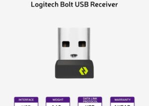 956-000011 LOGITECH Bolt USB Receiver Wireless Connection LOGITECH Bolt USB Receiver , High Performance Wireless Connection For Wireless Mouse, Keyboard or Combo, Connects up to 6 Devices , Supports Windows, macOS, Linux, Chrome OS
