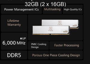 CTCWD532G6000HC30DC0 TEAMGROUP T Create DDR5 32GB RAM Kit 6000MHz TEAMGROUP T-Create Expert Overclocking DDR5 32GB RAM Kit (2 x 16GB) 6000MHz (PC5-48000) CL30 Intel XMP 3.0 & AMD Expo Compatible Desktop Memory Module Ram White - CTCWD532G6000HC30DC01