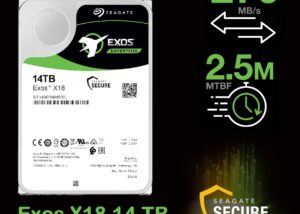 HDD-SEAG-EXOS-14TB Seagate Exos X18 14TB Internal Hard Disk Drive Seagate Exos X18 14TB Internal Hard Disk Drive 3.5 Inches - 7200rpm - SATA (SATA/600) - Storage System, Video Surveillance System Device Supported - ST14000NM000J 
