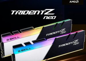 F4-3600C18D-64GTZN Z Neo Series AMD DDR4 RAM Kit 64GB 3600MHz G.Skill Trident Z Neo Series AMD DDR4 RAM Kit 64GB (2x32GB) 3600MHz (PC4 28800) CL18 1.35V Desktop Computer Memory UDIMM (F4-3600C18D-64GTZN) Silver & Black