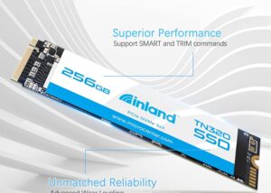 INLAND-EN320-256GB 256GB NVMe M.2 PCIe Gen3x4 2280 3D NAND INLAND TN320 256GB NVMe M.2 PCIe Gen3x4 2280 Internal Solid State Drive SSD - Up to 2000 MB/s, 3D NAND, Storage and Memory for Laptop & PC Desktop