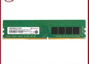 JM3200HLE-32G JetRam DDR4 Desktop RAM 32GB 3200 MHz Transcend JetRam DDR4 Desktop RAM 32GB 3200 MHz ,  1.2V CL22 Unbuffered Long-DIMM 288 pin ,  ETT Chip JEDEC Compliant (JM3200HLE-32G)