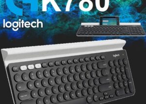 920-008032 Logitech K780 Multi-Device Wireless Keyboard Logitech K780 Multi-Device Wireless Keyboard for Computer, Phone and Tablet | FLOW Cross-Computer Control Compatible | Wireless 2.4Ghz And Bluetooth, Quiet | Speckles Dark Grey