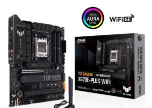90MB1BK0-MVAAY0-USED X670E-PLUS WIFI AM5 DDR5 GAMING Motherboard ASUS TUF GAMING X670E-PLUS WIFI 6E Socket AM5 (LGA 1718) Ryzen 7000 ATX Gaming DDR5 Motherboard (16 Power Stages, PCIe 5.0,  WiFi 6E , 2.5 Gb Ethernet, Two-Way AI Noise Cancelation, Aura RGB Lighting)