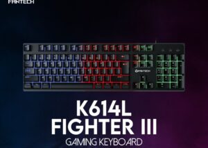 K614L-BK Fantech K614L Fighter III RGB Gaming Keyboard Fantech K614L Fighter III RGB Gaming Keyboard - Wired , 104 Keys Fill Size , 26 Keys Anti-ghosting , 5 RGB Modes , Membrane Switch , Aluminum Panel - BLACK