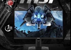 9S6-3BB49H-030 G244F E2 24 inch FHD IPS Gaming Monitor 180Hz MSI Optix G244F E2 24 inch FHD IPS Gaming Monitor 180Hz Refresh Rate 1ms GTG , Wide Color Gamut , Free Sync , Night Vision , Frameless design 178° Wide Viewing Angle , Swivel / Tilt / Pivot - BLACK