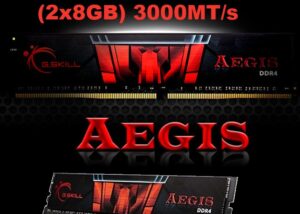 F4-3000C16D-16GISB AEGIS Series DDR4 RAM 16GB 3000MTs G.SKILL AEGIS Series DDR4 RAM 16GB (2x8GB) 3000MT/s CL16-18-18-38 , 1.35V , PC4 24000 (Intel XMP) Desktop Computer Memory UDIMM (F4-3000C16D-16GISB) - BLACK