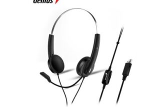 HS-220U Genius HS-220U USB Headband Headset Genius HS-220U USB Headband Headset - Plug & Play - Adjustable Headband & Microphone - Inline Volume Control - Compatible with Windows & Mac OS | Black