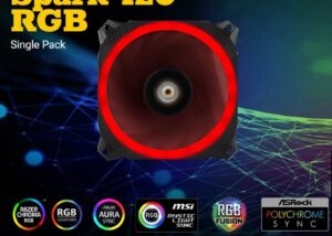 SPARK-120-RGB Antec Spark 120 RGB Single Pack PWM Case Fan Antec Spark 120 RGB Single Pack PWM Case Fan - 120mm 4PIN RGB Header , 12V HYDRAULIC BEARING - Front & Back Dual RGB Ring - 7 Color RGB Lightings -  2000 RPM , 45.03 CFM , 32.6 dBA - BLACK