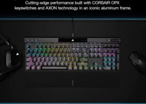 CH-910941A-DE PRO RGB Optical Mechanical Gaming Keyboard Corsair K70 PRO RGB Optical-Mechanical Gaming Keyboard - OPX Linear Switches, PBT Double-Shot Keycaps, 8,000Hz Hyper-Polling, Magnetic Soft-Touch Palm Rest |CH-910941A-DE Black OPEN BOX