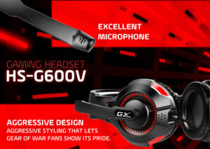 HS-G600V Genius-GX HS-G600V Vibration Gaming Headset Genius-GX HS-G600V Vibration Gaming Headset BLACK with 3.5 mm Jack - Foldable Microphone Construction - Swivel Adjustable Microphone -  InLine Volume & Vibration Control - Black Re