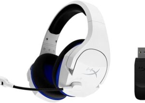 STINGER-CORE-WOB Stinger Core White Wireless Gaming Headset HyperX HHSS1C-KB-WT/G Cloud Stinger Core – Wireless Gaming Headset, for PS4, PS5, PC, Lightweight, Durable Steel Sliders, Noise-Cancelling Microphone - White