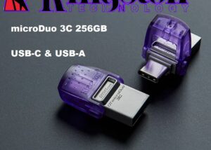 DTDUO3CG3/256GB Kingston DataTraveler microDuo 3C 256GB Kingston DataTraveler microDuo 3C 256GB USB-C & USB-A Flash Drive | Speeds up to 200 MB/s | USB 3.2 Gen 1 | Duo Connector | DTDUO3CG3/256GB