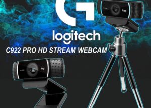 LOGITECH-C922-PRO Logitech C922 PRO HD STREAM WEBCAM with Tripod  Logitech C922 PRO HD STREAM WEBCAM with Tripod -  Full HD 1080p, 3MP Autofocus Camera, Dual Stereo Mics,  Tripod-Ready Clip, 78° dFoV, 3-Month XSplit License, Compatible with Windows , macOS , ChromeOS