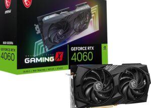 912-V516-079 GeForce RTX 4060 Gaming X 8G Graphics Card MSI GeForce RTX 4060 Gaming X 8G Graphics Card - RTX 4060 GPU, 8GB GDDR6 (17Gbps/128-bit), PCIe 4.0 - Twin FROZR 9 (2 x TORX Fan 5.0), RGB - HDMI 2.1, DisplayPort 1.4a