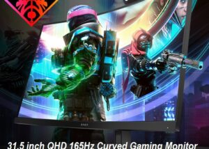 780K6AA#ABA OMEN 32 inch QHD 165Hz Curved Gaming Monitor OMEN 32c by HP 31.5 inch QHD 165Hz Curved Gaming Monitor - QHD Display (2560 x 1440) - VA Panel, 99% sRGB, 90% DCI-P3, 16:9 - AMD FreeSync Premium Technology - Tilt & Hight Adjustable | BLACK 32c