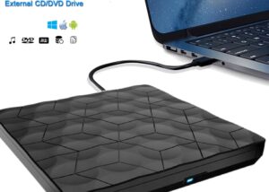 EXT-DVD-3.0 External CD DVD Burner Writer Optical Drive  External CD DVD Drive USB 3.0 Type C Portable Ultra Slim CD DVD Rewriter Burner Writer Optical Drive - Standard USB 3.0 Interface with a USB A to USB C adapter OTG - Compatible with Windows Linux Mac OS