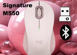 910-006593 Signature M550 Wireless Bluetooth PINK Mouse Logitech Signature M550 Wireless Bluetooth Mouse with Logi Bolt USB Receiver -  Small to Medium Sized Hands,  Silent Clicks, Customizable Side Buttons, Bluetooth, Multi-Device Compatibility - PINK