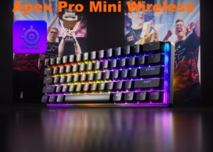 Apex Pro Mini Wireless Mechanical Keyboard SteelSeries Apex Pro Mini Wireless Mechanical Gaming Keyboard - World's Fastest Keyboard - Adjustable Actuation - Compact 60% Form Factor - RGB - PBT Keycaps - Bluetooth 5.0 - 2.4GHz - USB-C