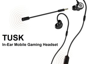 ARCTIS-TUSQ SteelSeries Tusq In-Ear Mobile Gaming Headset SteelSeries Tusq In-Ear Mobile Gaming Headset  - Dual microphone with Detachable Boom Mic  - Ergonomic Suspended Headphones - for PC, Mac, PlayStation, Xbox, Switch, and Android | BLACK Open Box