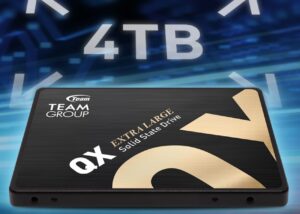 T253X7004T0C101 TEAMGROUP QX 4TB SATA III SSD 560 MBs TEAMGROUP QX 4TB 2.5" SATA III SSD: High-Performance, Ultra-Durable, No DRAM Cache, 560/500MB/s Read/Write, 1,000 TBW, Shock & Vibration Resistant, Compatible with Windows, macOS, Linux