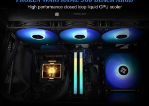 F-WARFRAME-360-B Frozen Warframe 360 Black ARGB LIQUID Cooler THERMALRIGHT Frozen Warframe 360 Black ARGB CPU Water Cooling with 3 PWM Fans, IPS 320 x 240 Resolution LCD Screen, Liquid CPU Cooler for AMD/Intel PC Aio Cooler: AM4/AM5/LGA1700 | BLACK