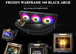 F-WARFRAME-360-B Frozen Warframe 360 Black ARGB LIQUID Cooler THERMALRIGHT Frozen Warframe 360 Black ARGB CPU Water Cooling with 3 PWM Fans, IPS 320 x 240 Resolution LCD Screen, Liquid CPU Cooler for AMD/Intel PC Aio Cooler: AM4/AM5/LGA1700 | BLACK