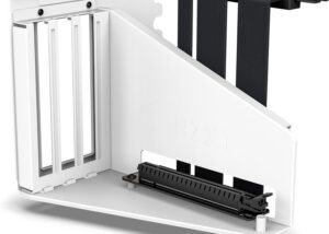 NZXT-GPU-BRACKET White NZXT Vertical GPU Mounting Kit NZXT Vertical GPU Mounting Kit - AB-RH175-W1-175 mm PCIe 4.0x16 Riser Cable - GPU Holder - Sturdy Steel Bracket - White