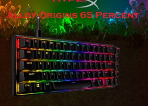 4P5D6AX#ACB Alloy Origins 65 Mechanical Gaming Keyboard HyperX Alloy Origins 65 - Mechanical Gaming Keyboard – Compact 65% Form Factor - Linear Red Switch - Double Shot PBT Keycaps - RGB LED Backlit - NGENUITY Software Compatible | BLACK 4P5D6AX#ACB