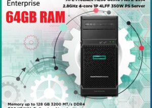 P44718-421-64 HPE ProLiant ML30 Server Gen10 E‑2314 64GB RAM HPE ProLiant ML30 Gen10 Plus Tower Server : E‑2314 2.8GHz 4‑core 1P 64GB‑U 4LFF‑NHP 350W PS Server