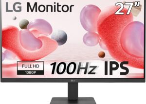 27MR400-B LG 27-inch FHD IPS Monitor 100Hz AMD FreeSync LG 27MR400-B 27-inch FHD (1920 x 1080) Computer Monitor, IPS, AMD FreeSync, 100Hz, 3-Side Borderless Design, Reader Mode, Smart Energy Saving, OnScreen Control, HDMI, D-Sub |  Black