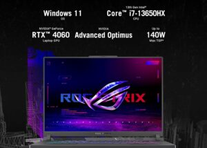 90NR0C61-M00HV0 ROG Strix G16 i7-13650HX RTX 4060 1TB SSD ROG Strix G16 Intel® Core™ i7-13650HX | 16GB DDR5 RAM , 1TB SSD | 16-inch FHD+ Display 165Hz | Windows 11 | RTX™ 4060 , 8GB | RGB Backlit Chiclet Keyboard |  Eclipse Gray G614JV