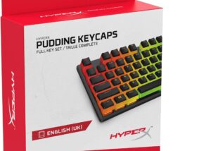 HKCPXA-BK-UK/G HyperX Pudding Keycaps UK Layout Translucent HyperX Pudding Keycaps UK Layout – Full Key Set – Translucent Design for RGB Keyboards– Signature HyperX Font - Compatible with HyperX Mechanical Keyboards | BLACK ; HKCPXA-BK-UK/G