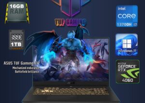 90NR0CH5-M00450 ASUS TUF Gaming F17 i7-13700H RTX 4060 17 inch ASUS TUF Gaming F17 Intel® Core™ i7-13700H | 16GB DDR4 RAM ; 1TB SSD | RTX™ 4060 , 8GB | 17.3-inch FHD IPS Display 144Hz | Windows 11 | 1-Zone RGB Backlit Chiclet Keyboard | GRAPHITE BLACK FX707VV-RS74