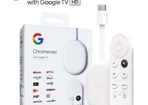 GA03131-AU-OB Chromecast with Google TV HD Streaming Stick Chromecast with Google TV (HD) - Streaming Stick Entertainment on Your TV with Voice Search - Watch Movies, Shows, and Live TV in 1080p HD - Snow