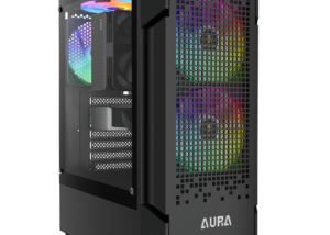 AURA-GC7-B ATX AURA GC7 ARGB COMPACT MESH MID-TOWER CASE GAMDIAS ATX AURA GC7 ARGB COMPACT MESH MID-TOWER CASE - w/Tempered Glass, 3 Built-in 120mm Fixed Gaming RGB Fans, Support Up to 6X 120mm Fans, 120mm AIO/Radiator, 300mm GPU/VGA, 160mm CPU Cooler | BLACK AURA-GC7-B