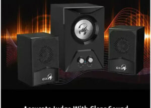 SW-G2.1-500 EXTRA BASS SUBWOOFER GAMING SPEAKER SYSTEM Genius SW-G2.1 500 EXTRA BASS SUBWOOFER GAMING SPEAKER SYSTEM - Wooden Speaker - Rocket Plus Subwoofer - 15W RMS Output Power 21.CH  - With Bass Controls - 35 Hz ~ 20K Hz Frequency | Black SW-G2.1-500