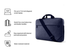 3P-BAG-HP-1E7D6AA HP Prelude Topload Laptop Bag 16 inch DarkGrey HP Prelude Topload Laptop Bag Up to 15.6" - Heavily Padded for Impact Protection - Water resistant -  Internal Pockets &  Compartments- 1 Quick Access External Pocket - 300D Cross-dyed woven, 180G Air mesh | Dark Grey