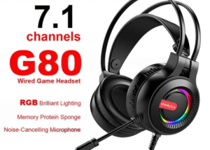 THINKPLUS-G80-B THINKPLUS G80-B Surround Wired RGB Headphones Lenovo THINKPLUS G80-B USB 7.1 Surround Wired Headphones with RGB Lighting Effects -Noise-Cancelling Microphone - Memory Foam Ear Pads - Non-Detachable Microphone | BLACK 