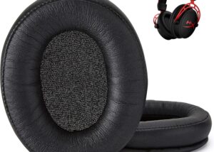 ALPHA-EARCUPS Replacement Cloud Alpha Ear Pads Cushions Charred Donuts Replacement Cloud Alpha Ear Pads Cushions Compatible with Kingston HyperX Cloud Alpha HyperX Cloud Flight and HyperX Cloud Stinger headsets. Premium Protein Leather - High-Density Foam | Black