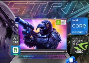 90NR0C61-M00HV0 ROG Strix G16 i7-13650HX RTX 4060 1TB SSD ROG Strix G16 Intel® Core™ i7-13650HX | 16GB DDR5 RAM , 1TB SSD | 16-inch FHD+ Display 165Hz | Windows 11 | RTX™ 4060 , 8GB | RGB Backlit Chiclet Keyboard |  Eclipse Gray G614JV